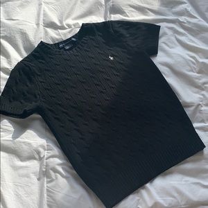 Black Polo Ralph Lauren Short Sleeve Sweater Tee